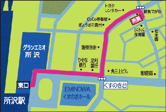 所沢美術研究所　地図
